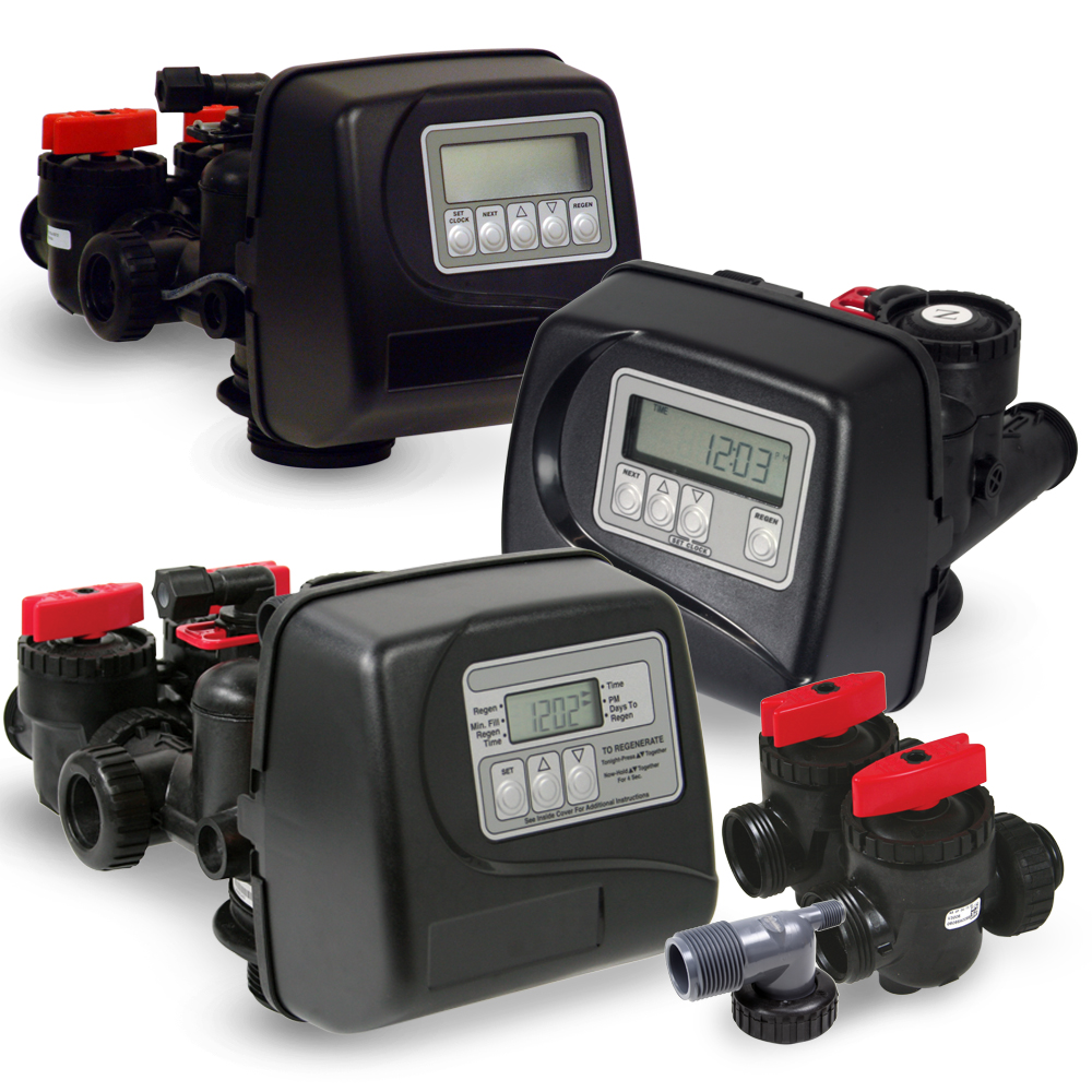 The Clack WS1 professional-grade water softener control valve.